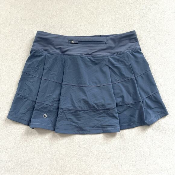 Lululemon Women Oasis Blue Pace Rival 4-Way Mid Rise 15 Skirt